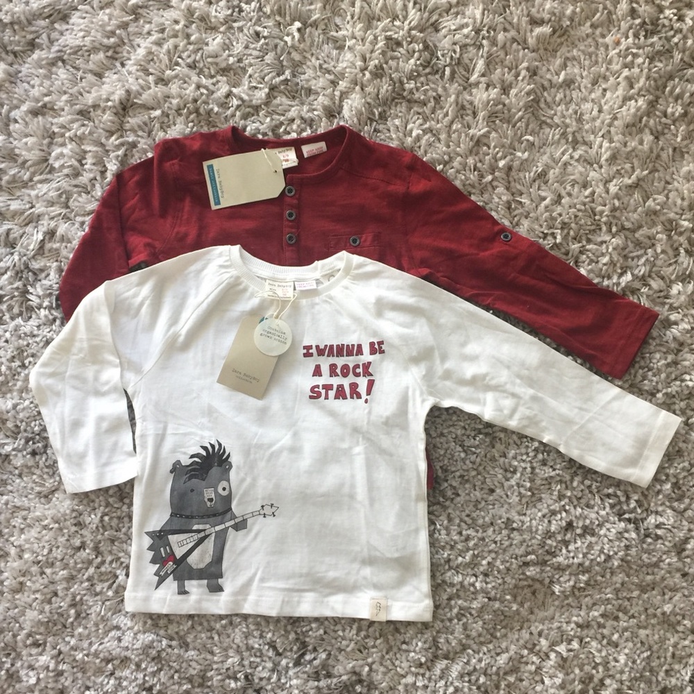 Two Zara long sleeve tops NWT